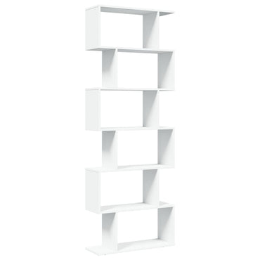vidaXL Étagère bibliothèque séparateur de pièce 6 niveaux blanc 70x24x193 cm bois d'ingénierie
