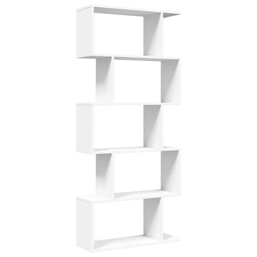vidaXL Bibliothèque de séparation à 5 niveaux blanc 70x24x161 cm en bois d'ingénierie