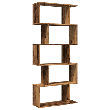 vidaXL Bibliothèque séparateur de pièce à 5 niveaux, aspect bois de récupération 70x24x161 cm