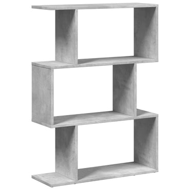 vidaXL Étagère de séparation de pièce 3 compartiments gris béton 70x24x97 cm