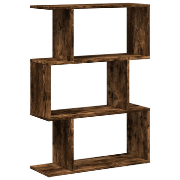 vidaXL Bibliothèque-Séparateur de pièce 3 Compartiments Chêne Fumée 70x24x97 cm