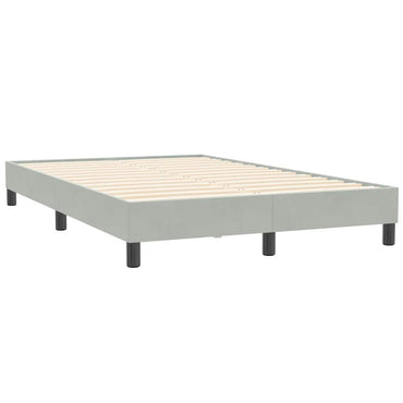vidaXL Bettgestell ohne Matratze Hellgrau 120x210 cm Samt
