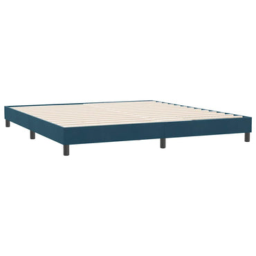 vidaXL Bettgestell ohne Matratze Dunkelblau 180x210 cm Samt