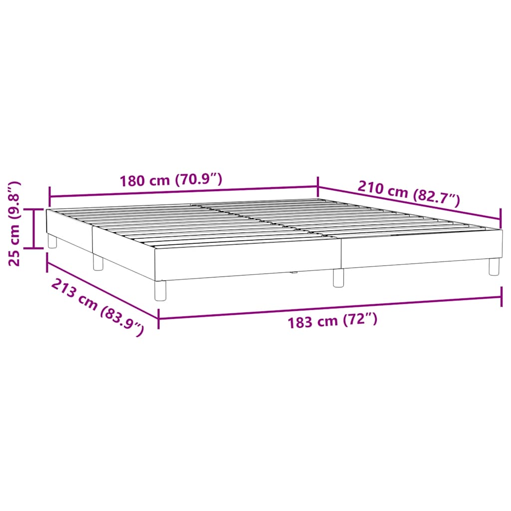 vidaXL Bettgestell ohne Matratze Rosa 180x210 cm Samt