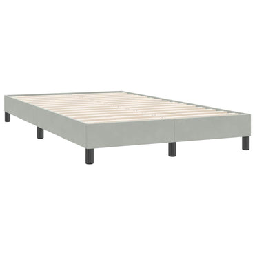 vidaXL Bettgestell ohne Matratze Hellgrau 120x220 cm Samt