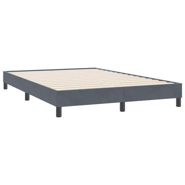 vidaXL Bettgestell ohne Matratze Dunkelgrau 140x220 cm Samt