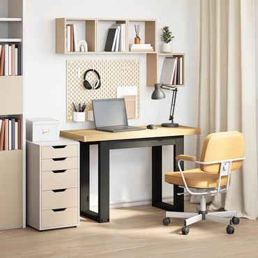 vidaXL Schreibtisch NOAIN U-Form-Beine 120x50x75 cm Massivholz Kiefer