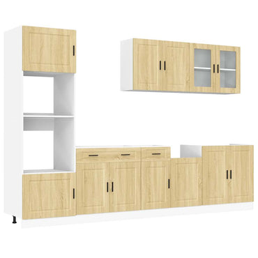 vidaXL 7-tlg. Küchenschrank-Set Porto Sonoma-Eiche Holzwerkstoff