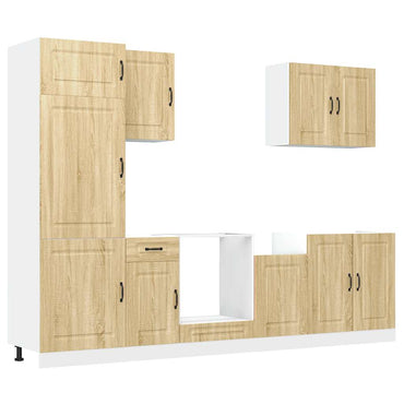 vidaXL 7-tlg. Küchenschrank-Set Kalmar Sonoma-Eiche Holzwerkstoff