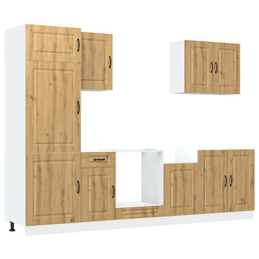 vidaXL 7-tlg. Küchenschrank-Set Kalmar Artisan-Eiche Holzwerkstoff