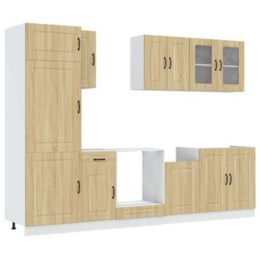 vidaXL Ensemble de meubles de cuisine Kalmar 8 pcs, chêne Sonoma, bois d'ingénierie