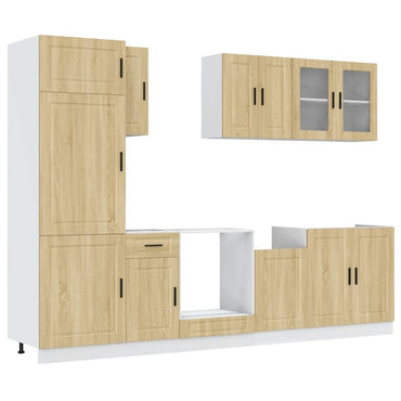 vidaXL 8-tlg. Küchenschrank-Set Porto Sonoma-Eiche Holzwerkstoff