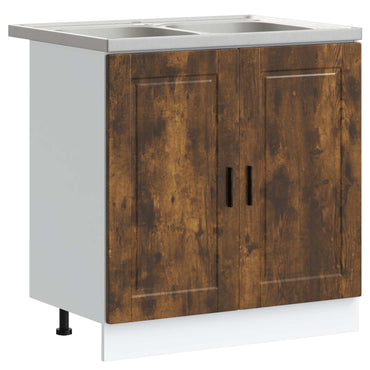 vidaXL Waschbecken-Unterschrank mit Tür Porto Braun 80 x 46 x 81.5 cm