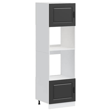 vidaXL Meubles de Rangement pour Salle de Bain Kalmar 2 pcs Noir Bois d'ingénierie