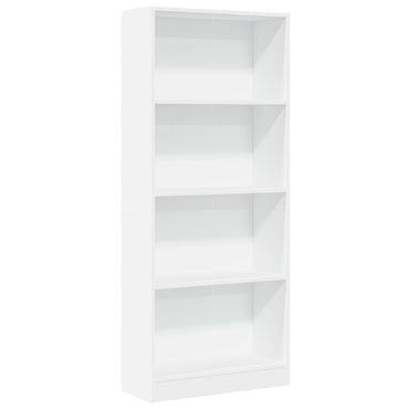 vidaXL Bibliothèque blanche 60x24x143 cm Bois d'ingénierie