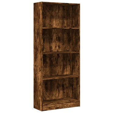 vidaXL Bücherregal Räuchereiche 60x24x143 cm Holzwerkstoff