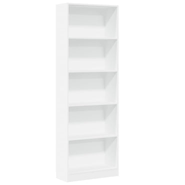 vidaXL Bücherregal Weiß 60 x 24 x 176 cm Holzwerkstoff