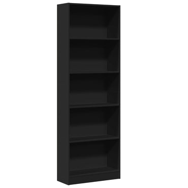 vidaXL Bibliothèque noir 60x24x176 cm Aggloméré