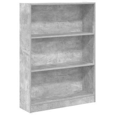 vidaXL Étagère à livres gris béton 80x24x109 cm, bois d'ingénierie