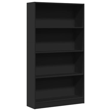 vidaXL Bibliothèque noire 80x24x143 cm en bois d'ingénierie