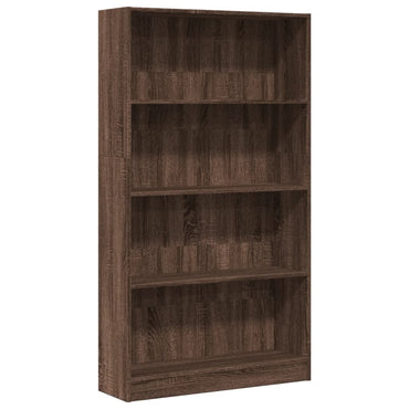 vidaXL Bibliothèque marron aspect chêne 80x24x143 cm en bois d'ingénierie