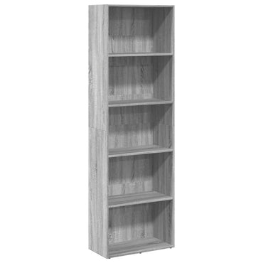 vidaXL Bücherregal Grau Sonoma 60x30x189 cm Holzwerkstoff