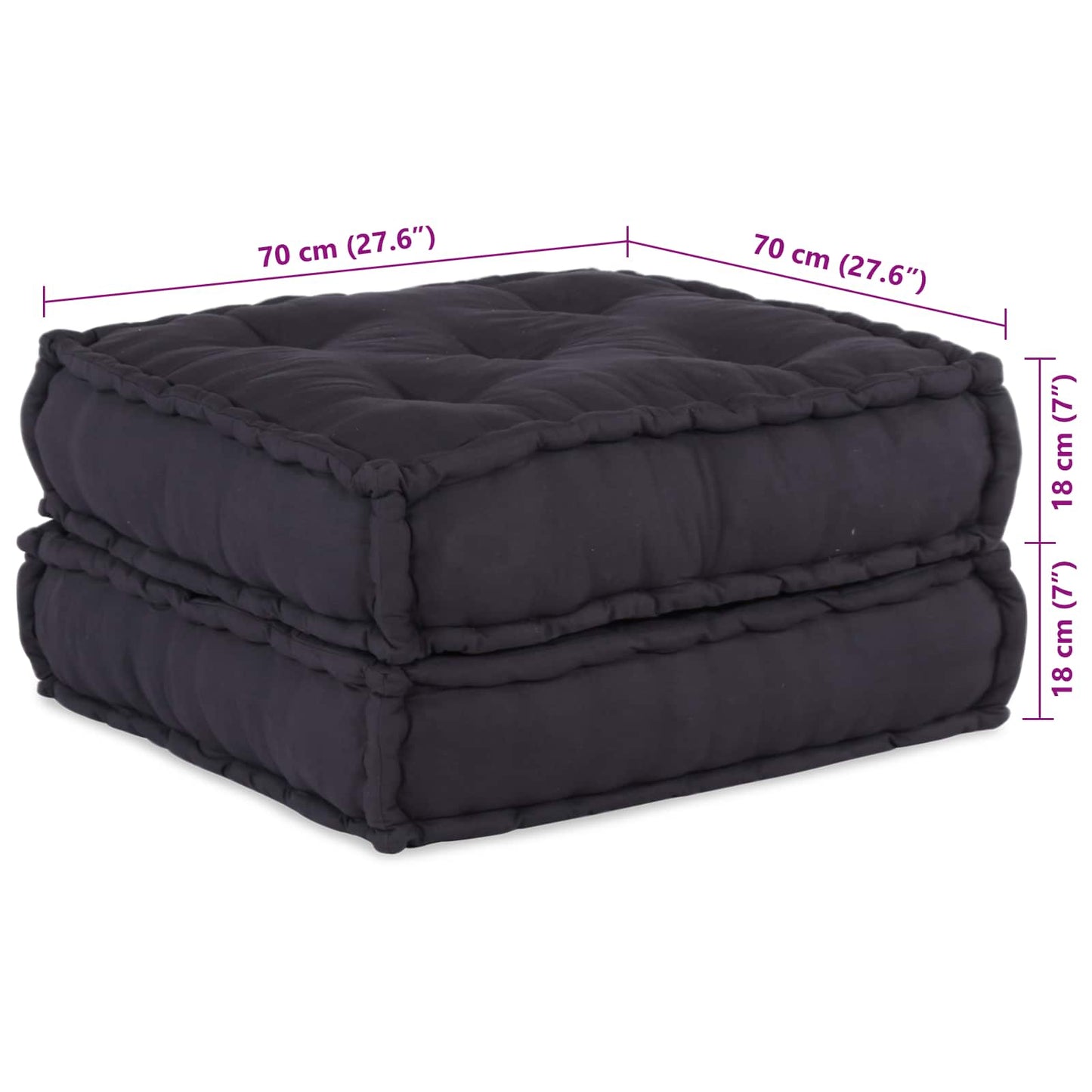 vidaXL Canapé modulaire 2 pcs Anthracite 140 x 70 x 36 cm Tissu