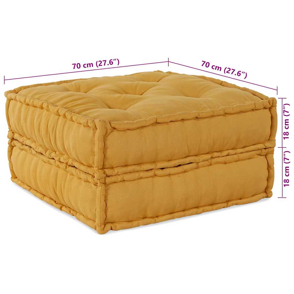 vidaXL Canapé modulaire 2 pcs Jaune 140 x 70 x 36 cm Tissu