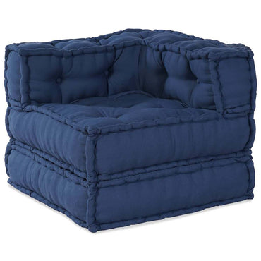 vidaXL Canapé modulaire 2 pcs Indigo 140 x 70 x 56 cm Tissu
