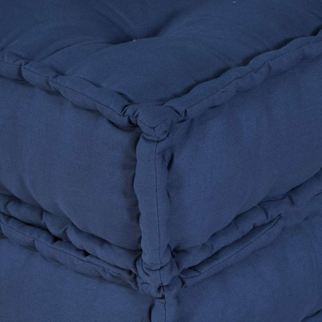 vidaXL Canapé modulable 3 pcs Tissu indigo