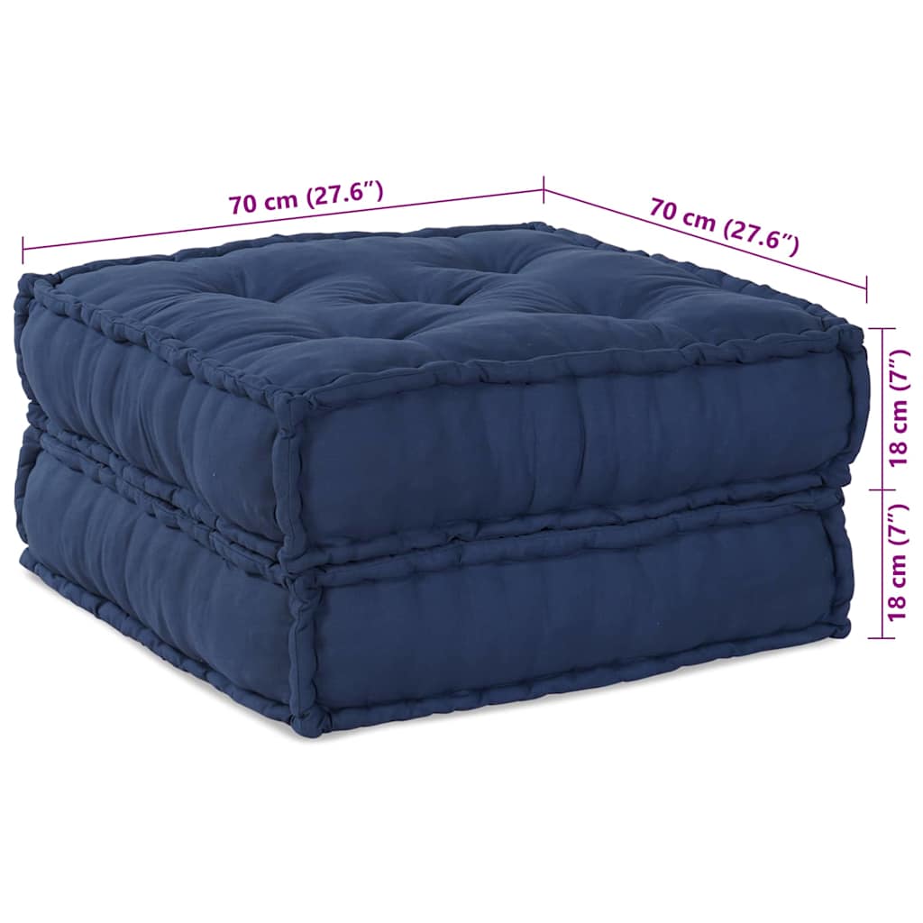 vidaXL Modulares Sofa 2 pcs Indigo 140 x 70 x 36 cm Stoff