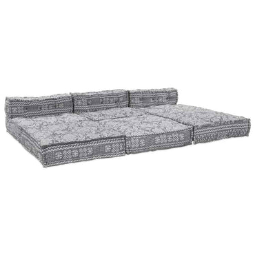 vidaXL Modulares Sofa 4 pcs Hellgrau Stoff