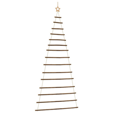 vidaXL Hängender Weihnachtsbaum mit Sternspitze 100x210 cm Naturzweig