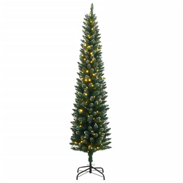 vidaXL Künstlicher Weihnachtsbaum Schlank 150 LEDs 150 cm