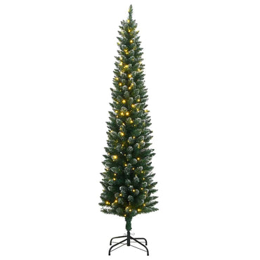 vidaXL Sapin de Noël artificiel Slim 300 LED 210 cm