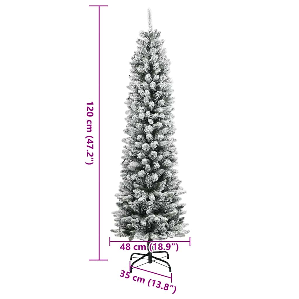 vidaXL Sapin de Noël artificiel enneigé 150 LED 120 cm