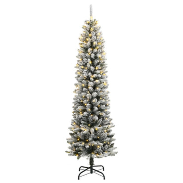 vidaXL Künstlicher Weihnachtsbaum mit Schnee 150 LEDs 150 cm
