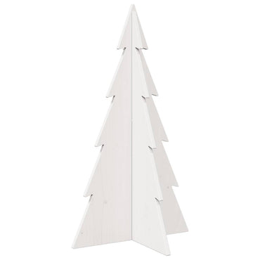 vidaXL Sapin de Noël à décorer Blanc 80 cm Bois de pin massif