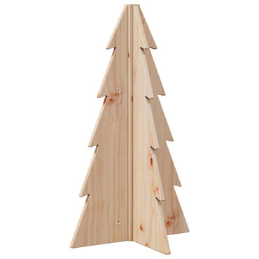 vidaXL Sapin de Noël en bois à décorer 69,5 cm Bois de pin massif