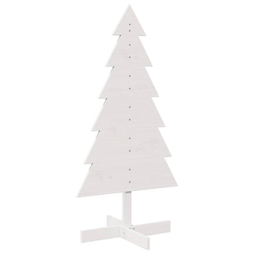 vidaXL Weihnachtsbaum zum Schmücken Weiß 120 cm Massivholz Kiefer