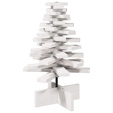 vidaXL Weihnachtsbaum zum Schmücken Weiß 60 cm Massivholz Kiefer