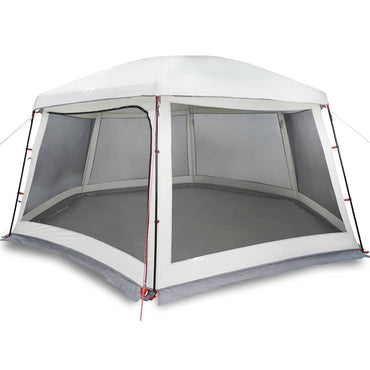 vidaXL Poolzelt mit abnehmbarem Überzelt Netzwänden Grau 618x532cm