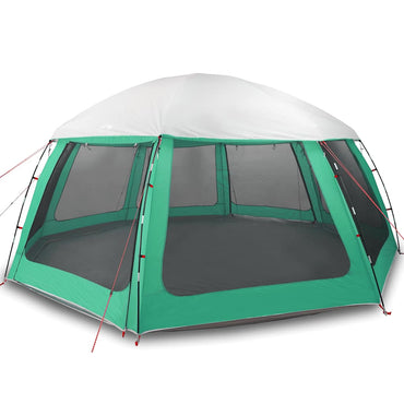 vidaXL Tente de piscine avec auvent amovible et moustiquaires vert mer 612x612 cm