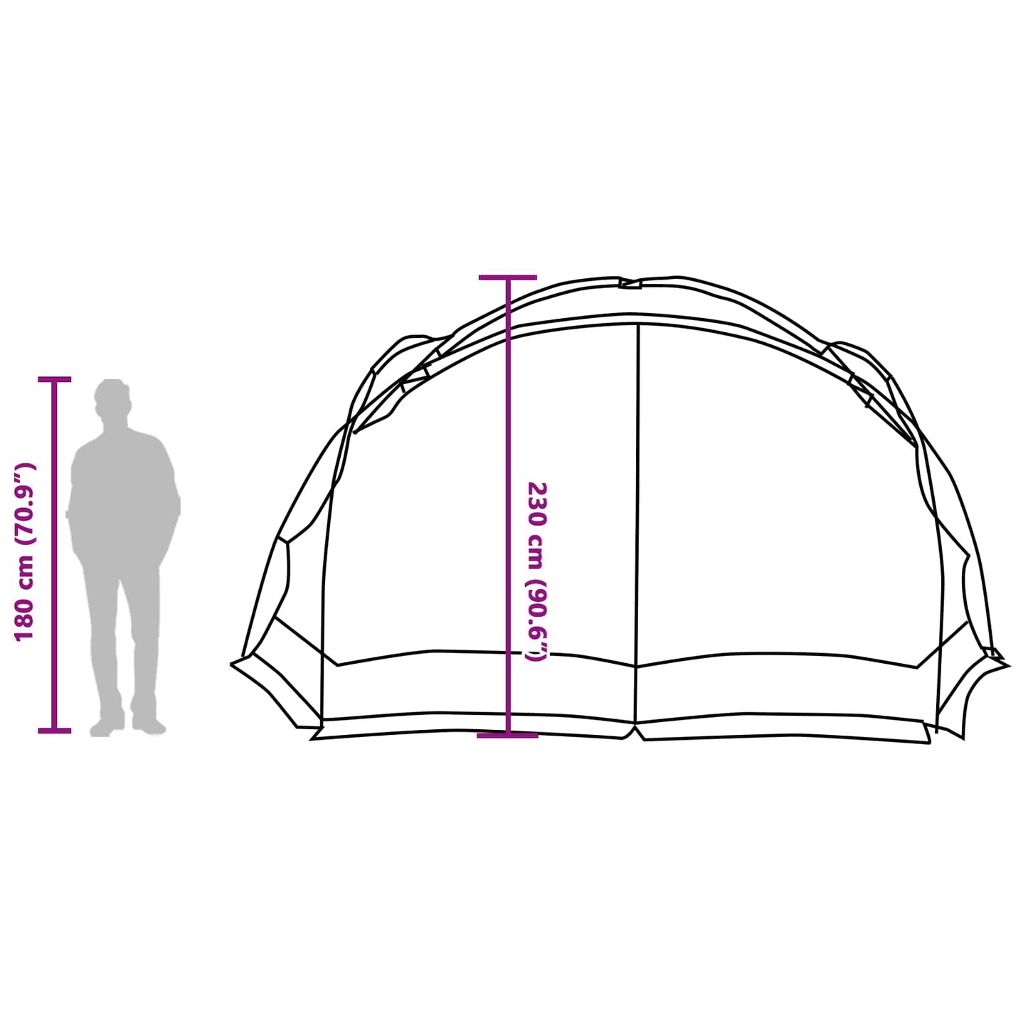 Moskitonetz-Zelt mit Dach Azure Blau 434 x 434 x 230 cm