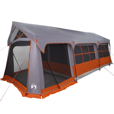 vidaXL Familienzelt Grau und Orange 620 x 322 x 240 cm Polyester