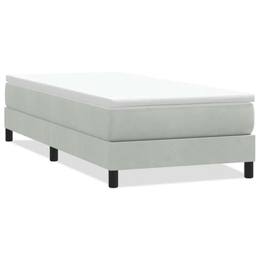 vidaXL Boxspringbett ohne Matratze Hellgrau 80x210 cm Samt