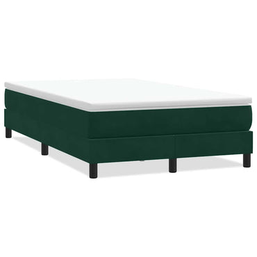 vidaXL Boxspringbett ohne Matratze Dunkelgrün 120x210 cm Samt