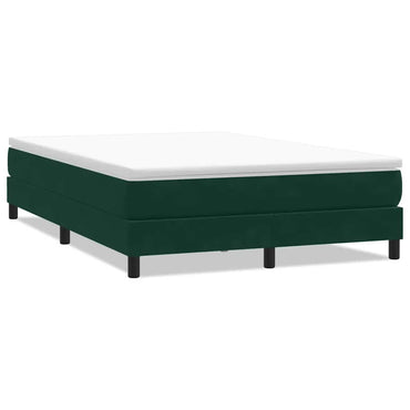 vidaXL Boxspringbett ohne Matratze Dunkelgrün 140x220 cm Samt