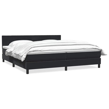 vidaXL Lit coffre avec matelas Noir 200x220 cm Velours