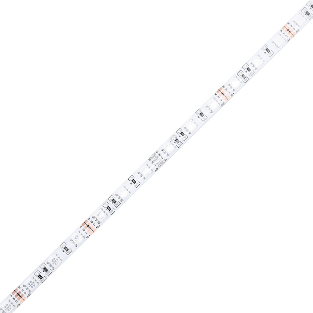 vidaXL Boxspringbett mit Matratze & LED Dunkelgrau 180x210 cm Samt
